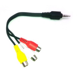 Cable Plug 3.5 - 4 contactos a 3 RCA Jack