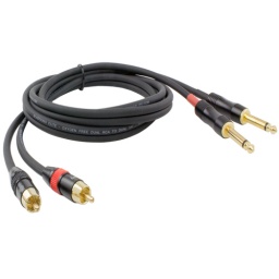 Cable 2 RCA a doble 1/4" Mono 3 mts BLASTKING