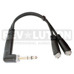 Cable Adaptador Plug 1/4" a 2 Jack 3.5 Mm REVOLUTION