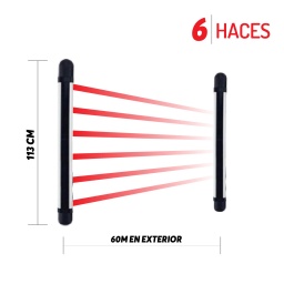 Barrera Exterior de 6 Haces 113CM 30606