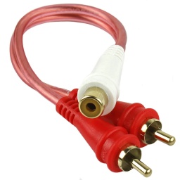 Cable Adaptador 2 Plug Rca a Jack Rca Libre de Oxigeno en Blister AUDIOPIPE