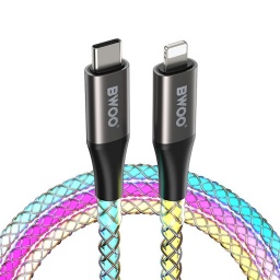 Cable de Datos y Carga  Usb-c a Ligtning -2MT. Nylon Trenzado BWOO