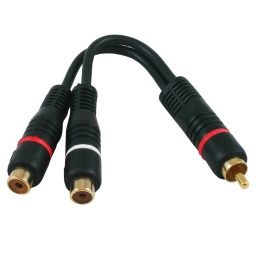 Cable Adaptador 2 Jack Rca a Plug Rca BK VOYZ