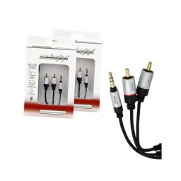 Cable 2 Rca a Plug 3.5mm Stereo 1.8 metros Audiopipe AUDIOPIPE