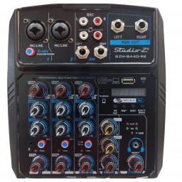 Mini Consola Mezcladora de 4 Canales C/ Bluetooth STUDIO Z