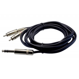 Cable Audio 1/4 6.5 Stereo  a 2 Rca - 2 Metros THEONE