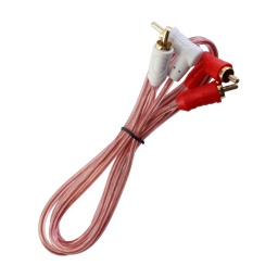 Cable 2 Rca a 2 Rca en Angulo 90 Full Cobre - 90 cm VOYZ