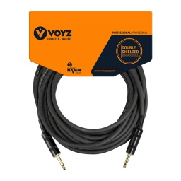 Cable de Instrumento Doble Blindaje 1/4? a 1/4? - 6 Metros VOYZ