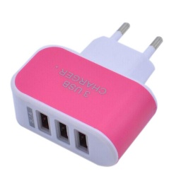 Cargador de pared 3 salidas usb .