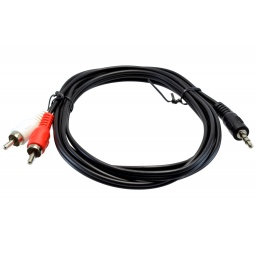 Cable doble RCA a 3,5 Stereo Dorado 1 metro