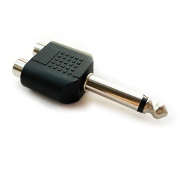 Adaptador Doble Jack Rca A Plug 1/4 (6.5mm) MONO THEONE