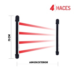 Barrera de Exterior 4 Haces 73cm