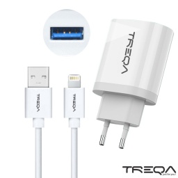 Cargador de Pared C/ Cable Iphone 18W - Quick Charge TREQA