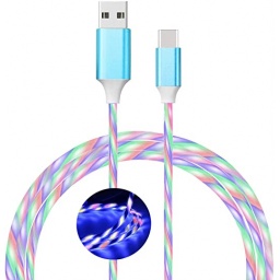 Cable de Carga USB a USB Tipo C  Iluminado THEONE