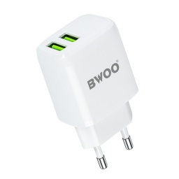 Cargador de Pared 2 USB 5V 2.4A BWOO