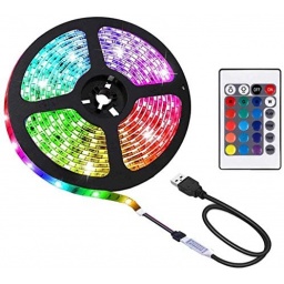 Tira de Led Rgb 5 Mt Conexion USB con Control Remoto