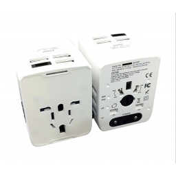 Adaptador Universal de viaje con Multiconector y proteccin + USB 5V 3AMP 2500W BWOO