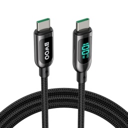 Cable de Datos y Carga 3AMP Usb-c a Usb-c -1.2MT. Nylon Trenzado BWOO