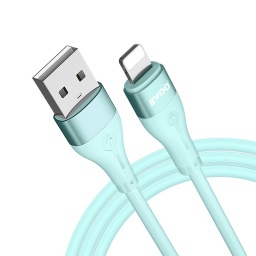 Cable de Datos y Carga Lighting a USB Silicona Liquida - 3AH 1MT. BWOO