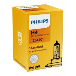 LAMPARA H4 PHILIPS 12V60/55W P43T-38 12342LSLLC1 PHILIPS