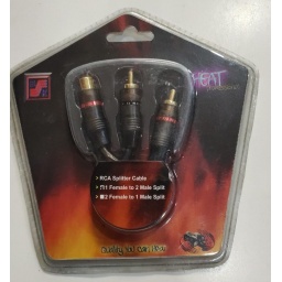 Cable Adaptador 2 Plug Rca a Jack Rca BK HEAT