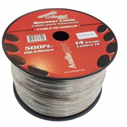 Rollo Cable polarizado 152mts transparente 1.6mm AUDIOPIPE