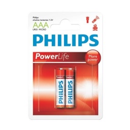 Blister de Pila Alkalina Blister X 2 AAA Power PHILIPS