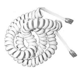 Cable Rulo Telefonico Largo negro y beige 7.62mts