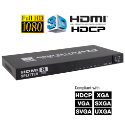 Splitter HDMI 8 vias BK