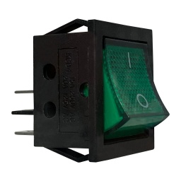 Llave C/luz On Off  20AMP. 4 pin Verde