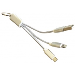 Cable Multiple Llavero de Datos y Carga Iphone+micro USB THEONE