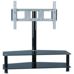 Mesa Rack de Vidrio con soporte  p/LCD de 37/52"