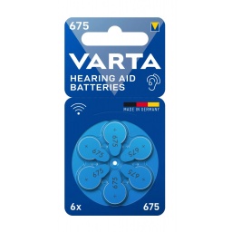 Pila 675 para audifonos 1.45V - Blister x6 unidades VARTA