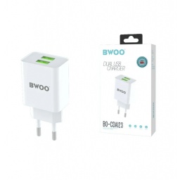 Cargador de Pared 2 USB 5V, 2.4A BWOO