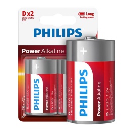 BLISTER X 2 PILA D ALKALINA GRANDE PHILIPS