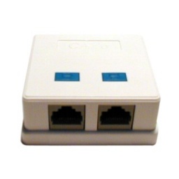 Base doble para RJ45 BK BK