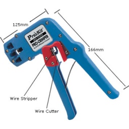 Pinza Aprieta terminales RJ9 RJ11 y RJ45 BK