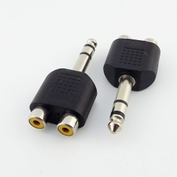 Adaptador Doble Jack Rca a 1/4 (6.5mm)" Stereo THEONE