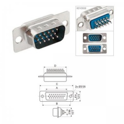 Conector Db15 Macho Monitor VGA