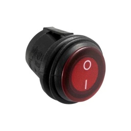 Llave Redonda 12V con Luz Roja a Prueba de Agua