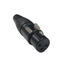 Conector XLR hembra metlico negro Revolution REVOLUTION