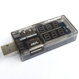 TESTER USB 3 A 20V DC VOLTIMETRO + AMPERIMETRO  GENERICO