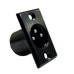 Conector Macho XLR chasis negro