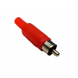 Plug Rca Plastico Rojo BK