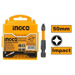 Set Puntas Impacto PH2 50MM 10PCS Ingco INGCO