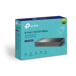 Switch 8 Bocas 10100 Mbps 4 Puertos Poe TL-SF1008LP TP-LINK