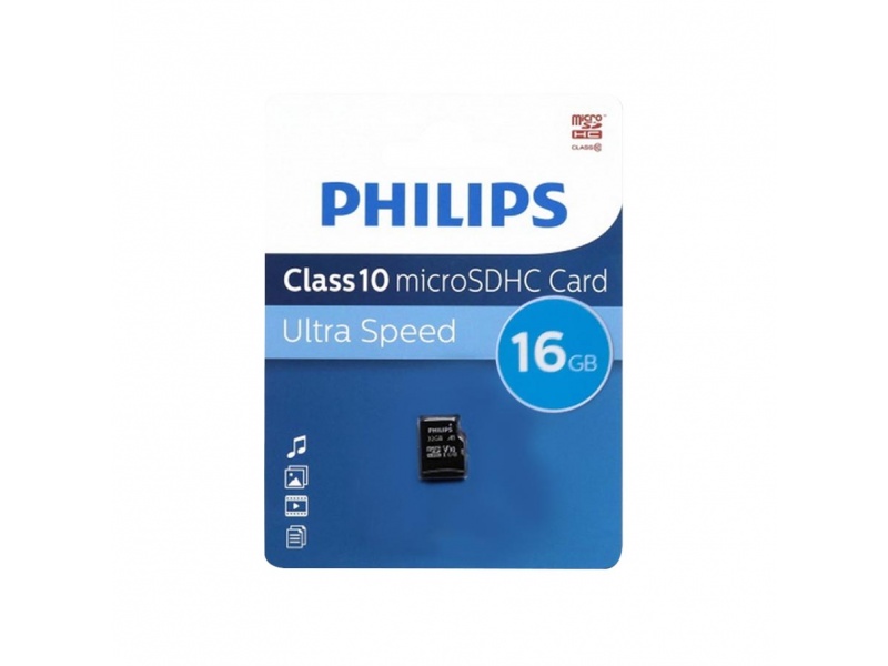 Memoria Micro SD 16GB Clase 10 PHILIPS